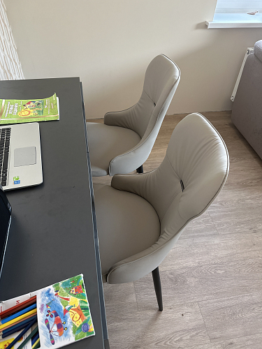 Стул на металлокаркасе Neli gray / black фото покупателя 2